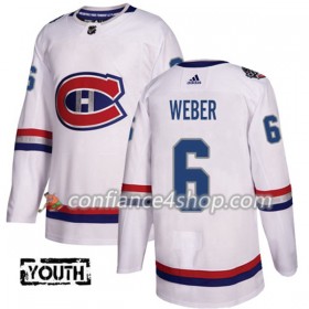 Adidas Maillot de Hockey Montreal Canadiens Shea Weber 6 2017-2018 Blanc Classic Authentic - Enfant
